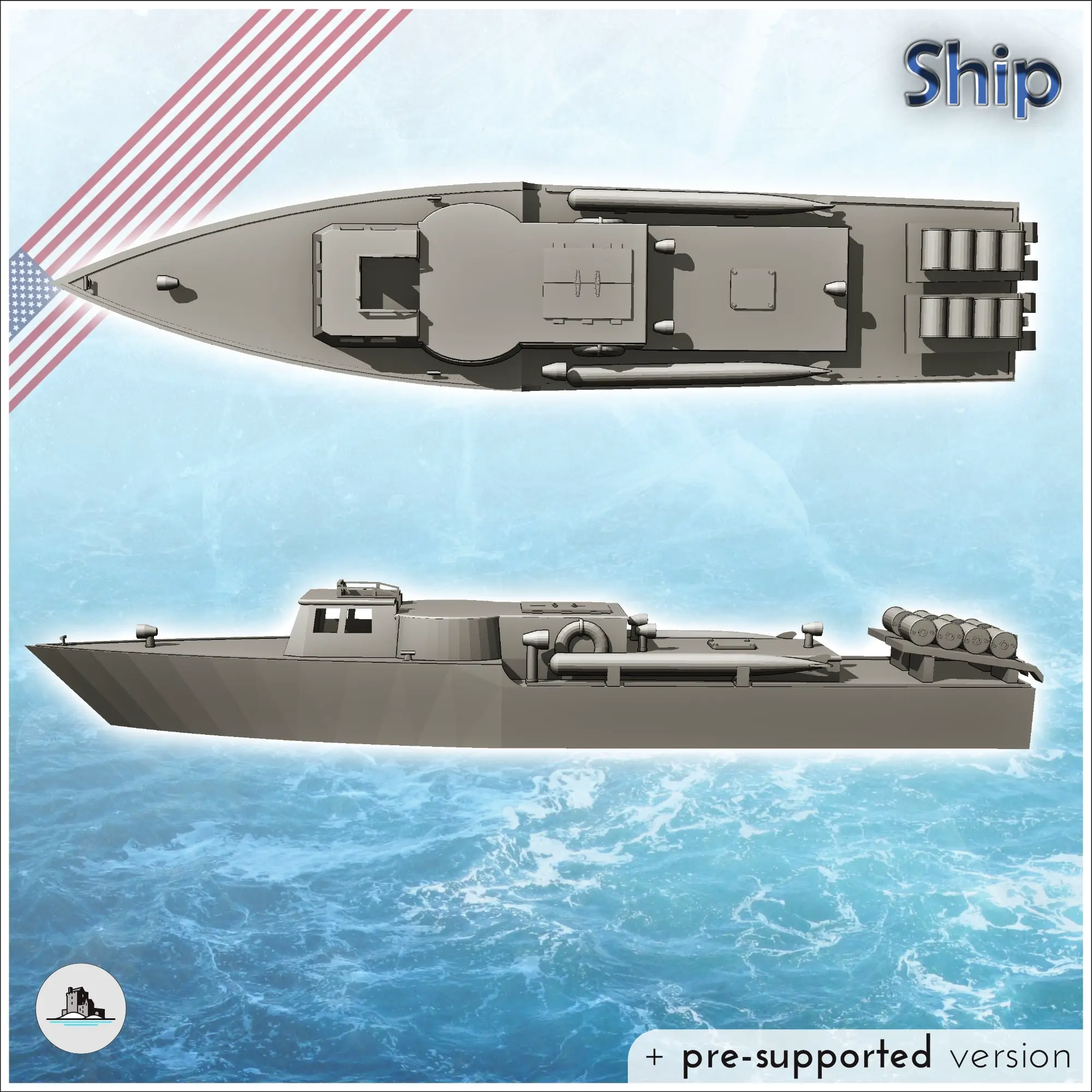 Miniatures STL Download - Patrol torpedo boat PT-658 - miniatures ...