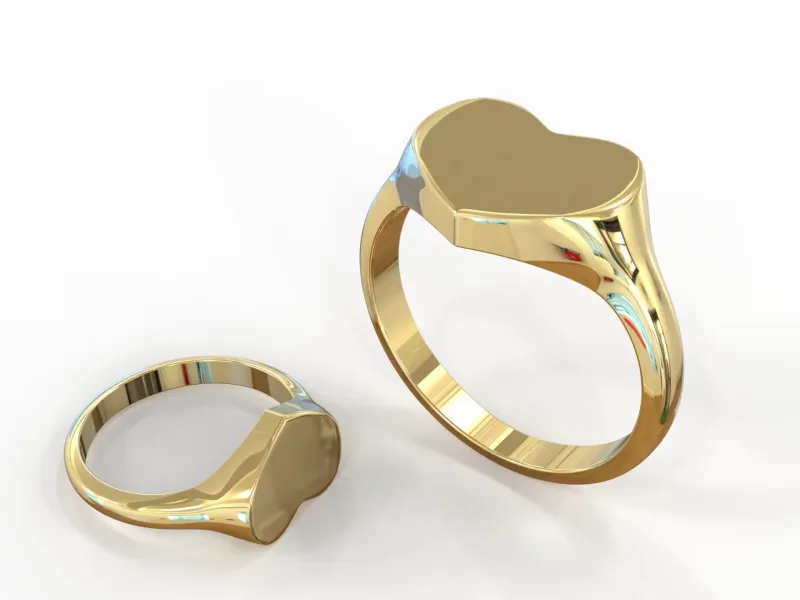 Signet ring heart