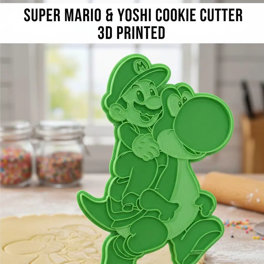 Mario on yoshi cookie cutter