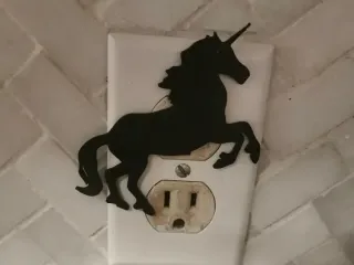 Unicorn single outlet cover