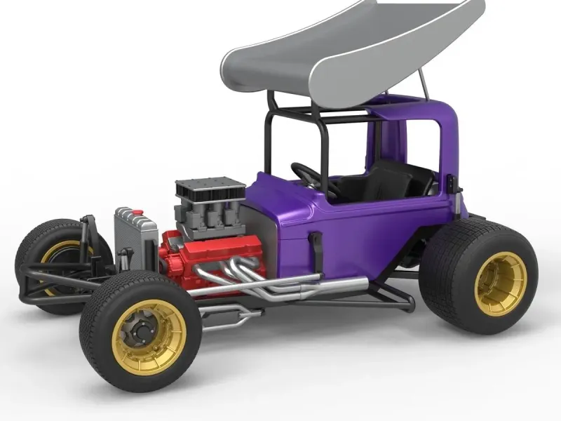 Vintage Winged Supermodified stock car for Dirt Scale 1:25