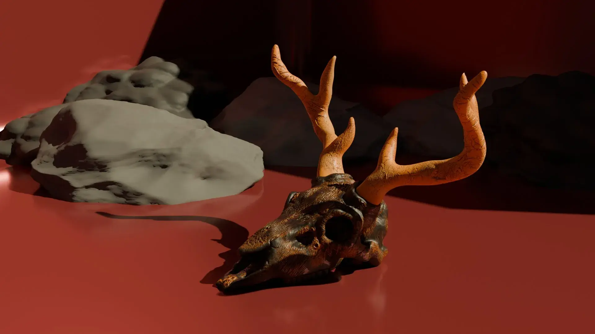 Deer skull