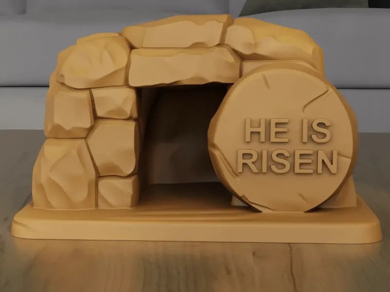 He Is Risen Empty Tomb Easter 3D Print STL