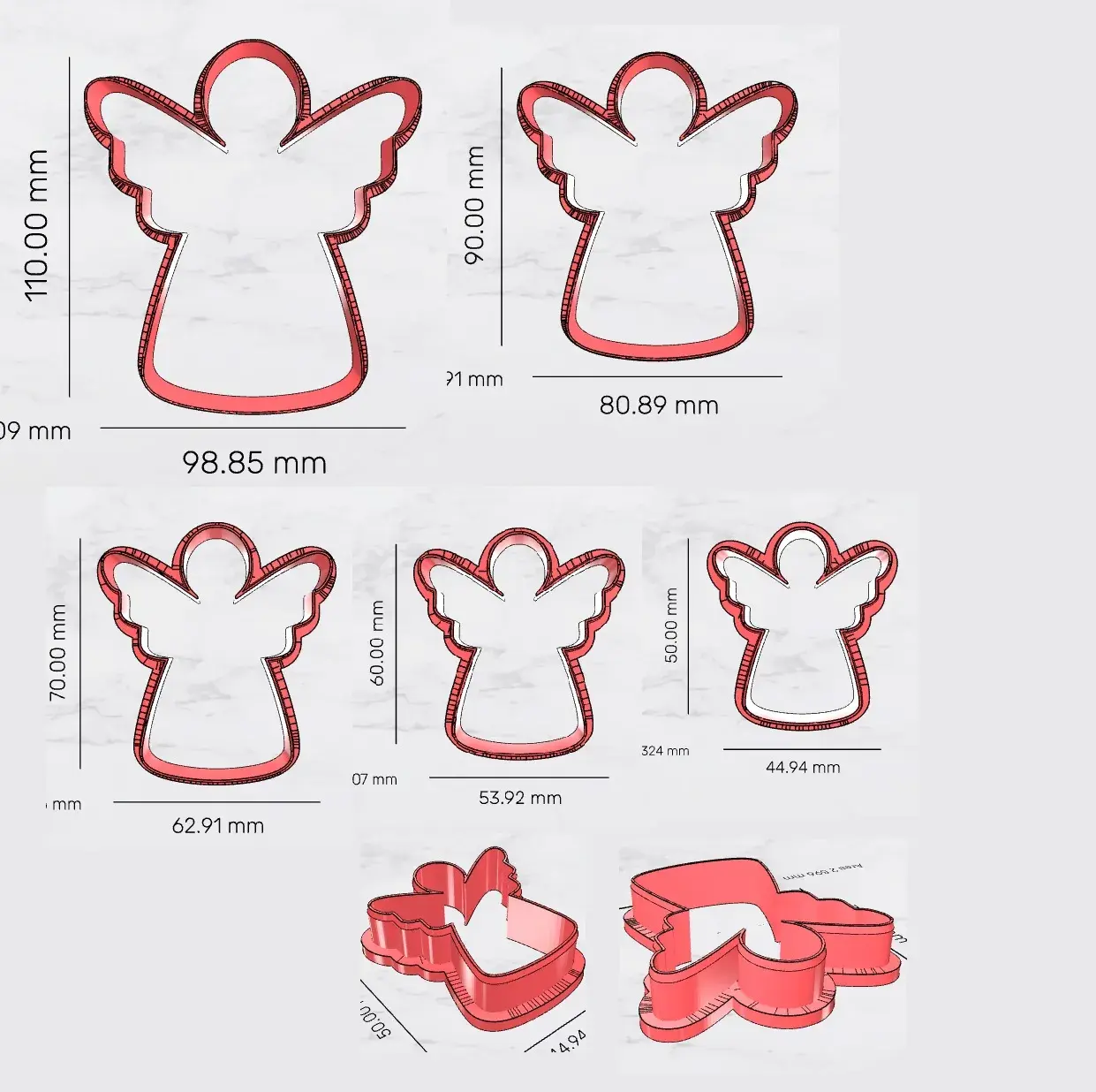 Tools & Spare Parts STL Download - Angel Cookie cutter, Nativity ...