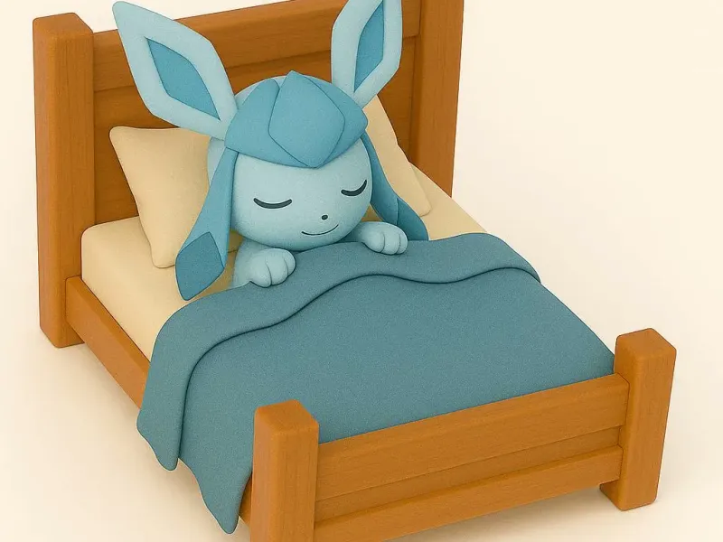 pokemon glaceon bed time