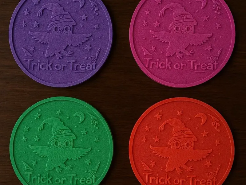 Happy Bird Halloween Coaster