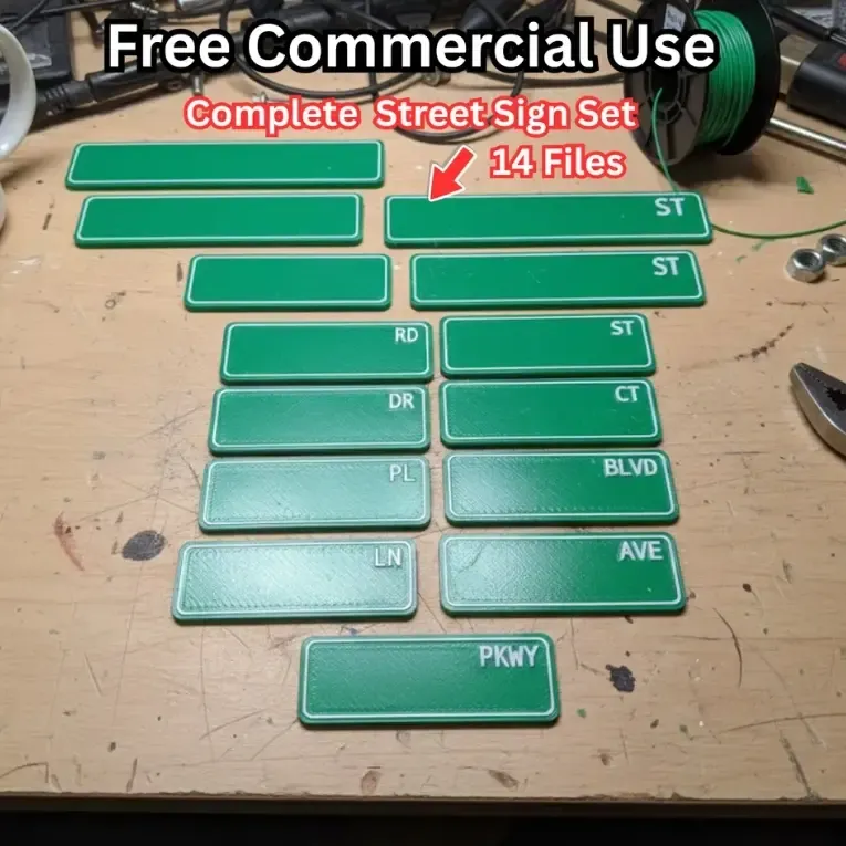 Customizable Blank Street Sign Set