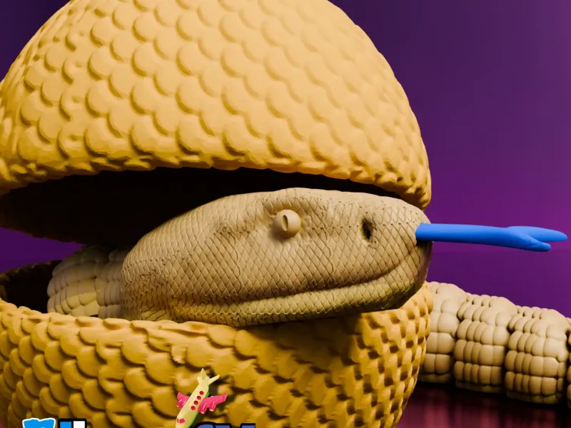 Flexi Rattle Snake with Egg