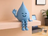 Water Reminder Figure | Flexi Hydration Drop Desk Decor-2