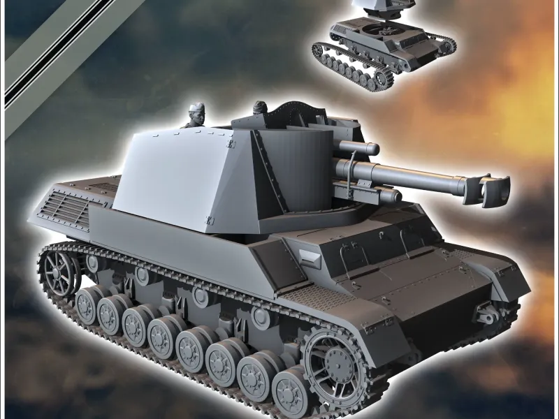 105 mm leFH 18402 (Sf.) auf Geschützwagen III-IV - miniature
