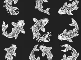 Koi Fish Floral Bundle | Japanese Style STL-6