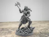 Epic Female Warrior Statue Axe Fighter Fantasy Sculpture-1