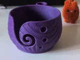 Yarn Bowl with Holder | Wave Pattern-4