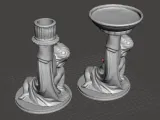 cherub candle stick holder-2