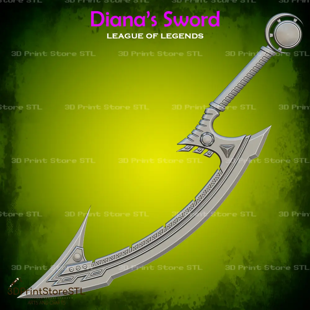 Project Diana Sword Cosplay League of Legends - STL File