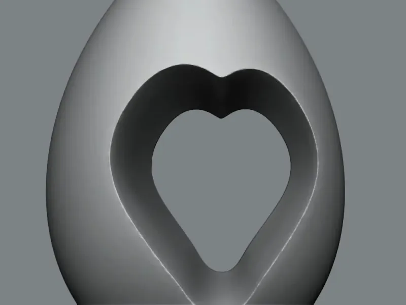 Heart Shaped Minimalist Decorative Vase 3D STL file