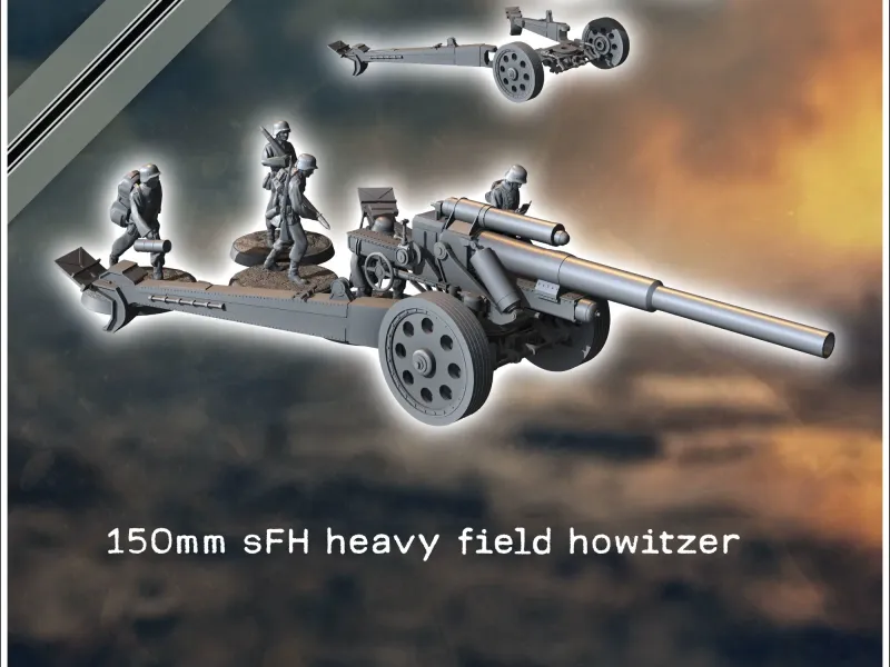 150mm schwere Feldhaubitze 18 Immergrün German heavy field h