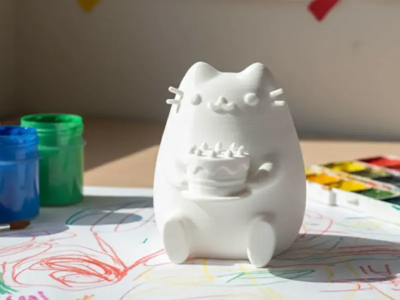 Birthday pusheen figurine