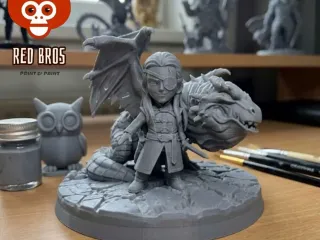 ¡El Jinete de la Abuela Dragona! – Aemond & Vhagar Chibi