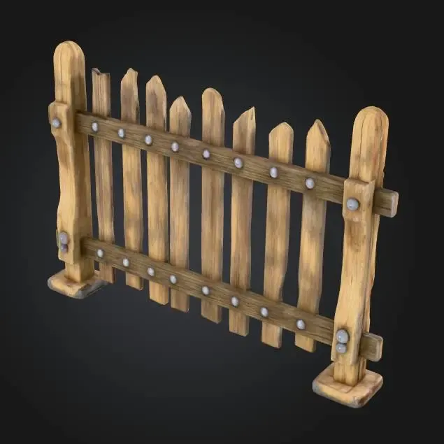 Weathered Wooden Fence D&D Miniature tabletop