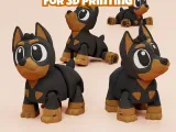 Articulated dobarman terrier STL & 3MF-1