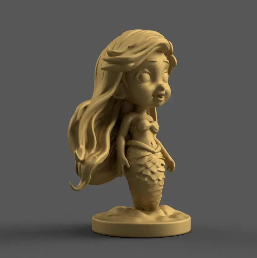 Cute Mermaid 3D Model – STL File for Decoration Gifts