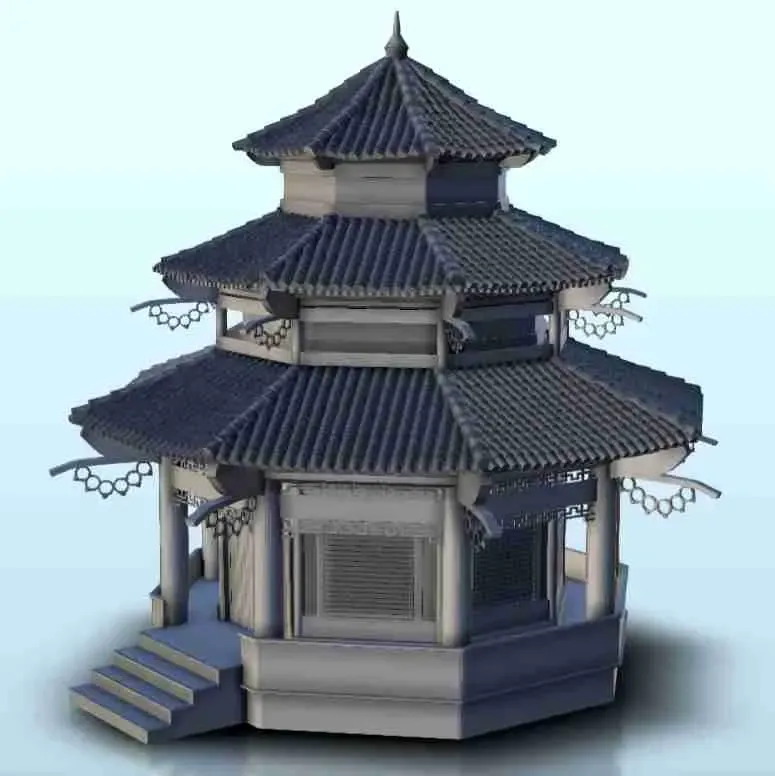 Pagoda a due piani 2 - Giappone Cina Corea Vietnam Est350