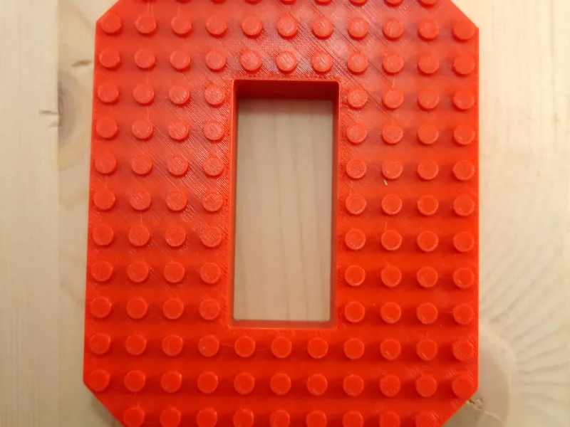3D Letter O - Lego Compatible Studs