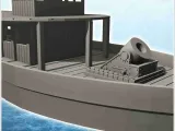 Armed paddle steamer with cannons (4) - miniatures ACW scene-6