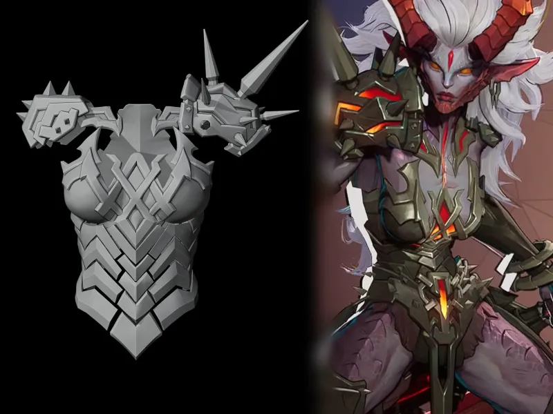 Magik Darkchylde - Torso Armor - Marvel Rivals Cosplay Prop