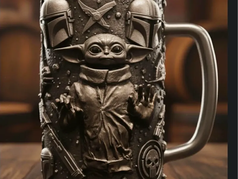 Mandalorian en Grogu mok