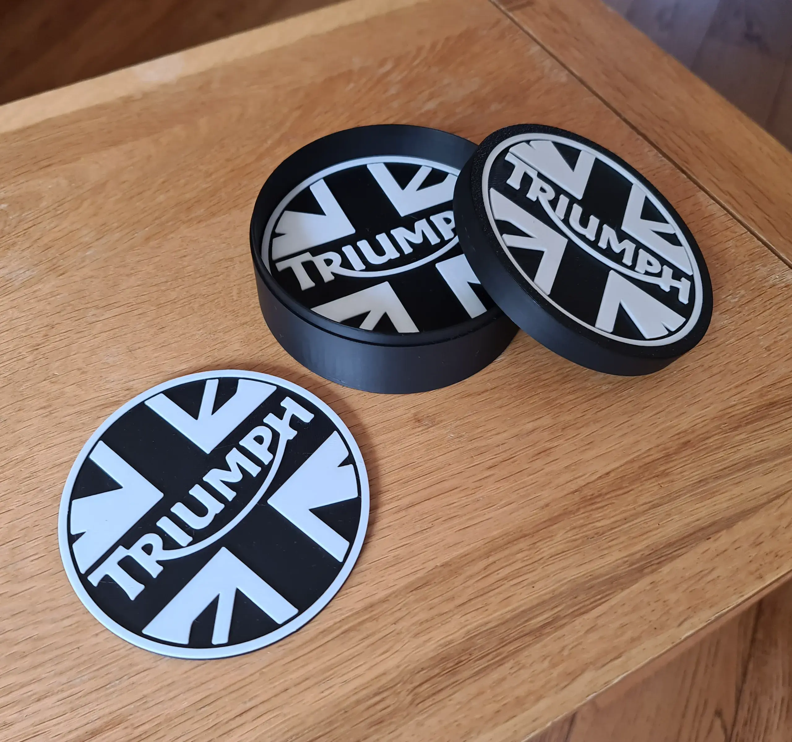 Easy Print Any Printer Triumph Mug Coaster and Storage Set
