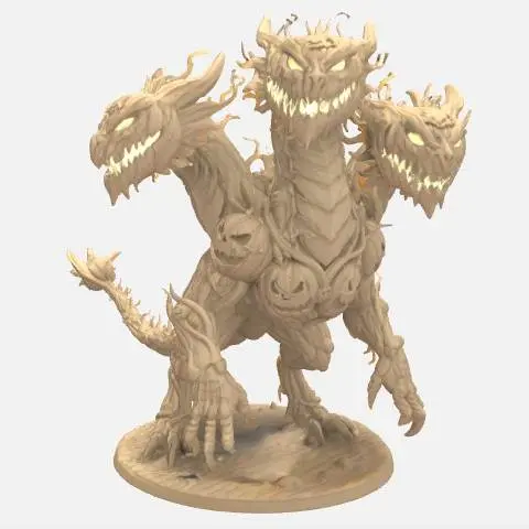Pumpkin Cerbero Miniature – 3D Printable D&D Character | Hal