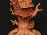 Fantasy Treehouse Model | Fairy Garden Miniature | Diorama-4