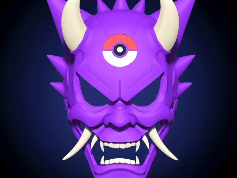 Hannya gengar mask - Oni mask