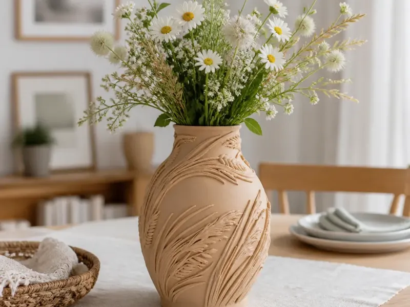 Harvest Wheat Vase - Rustic Botanical Home Decor