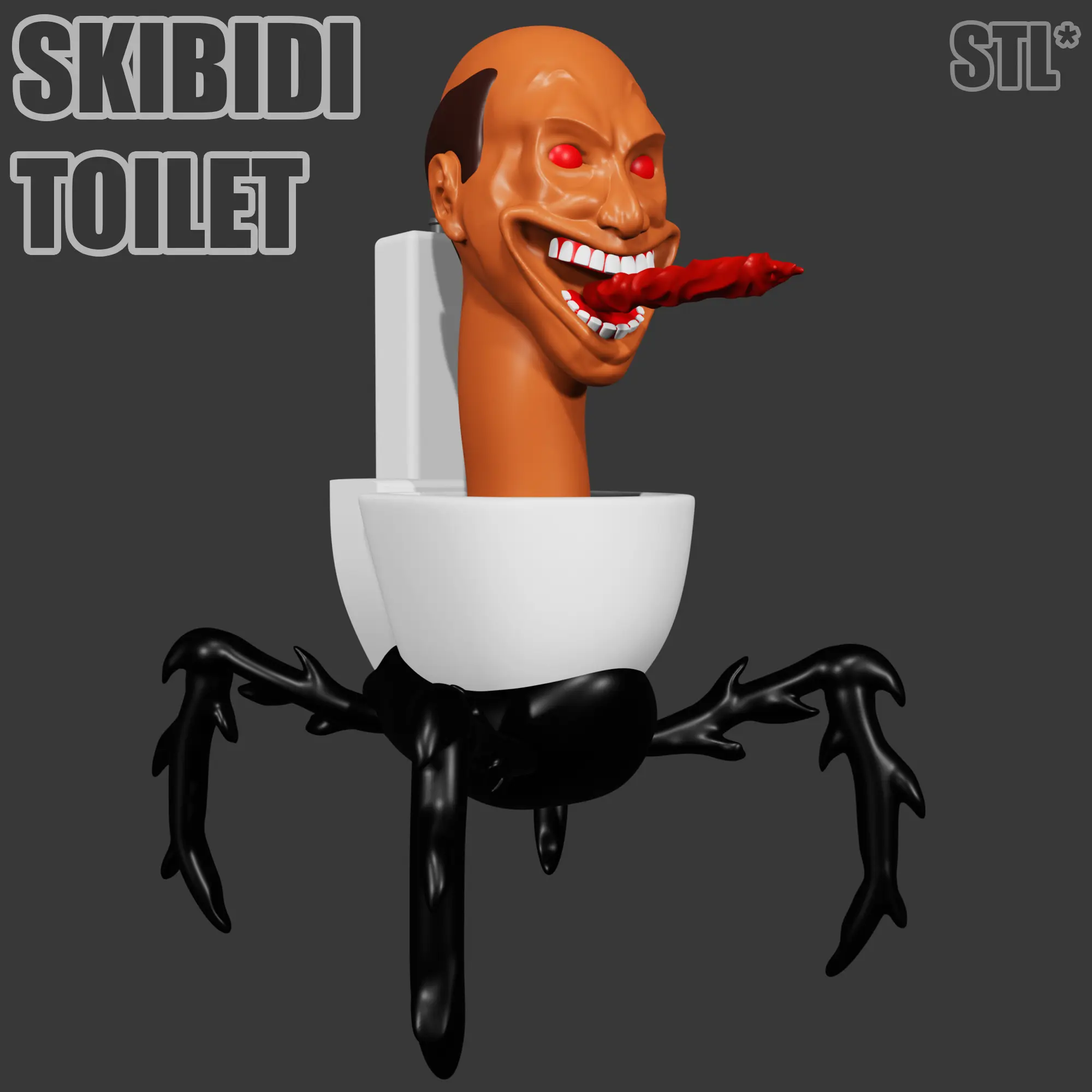 SKIBIDI TOILET - PARASITIC TOILET | 3D FAN ART | 3D models download |  Creality Cloud