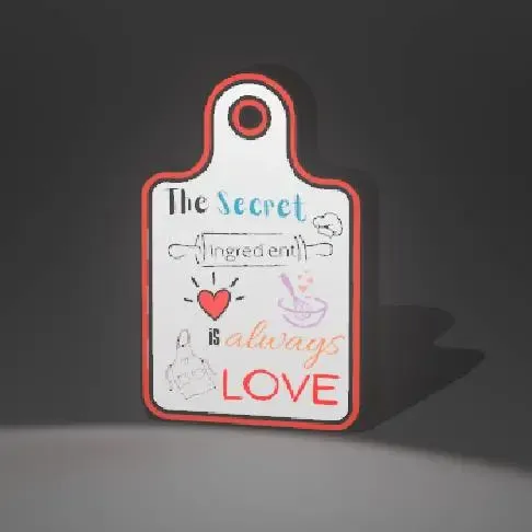 Lightbox cutting board Secret ingredient LOVE