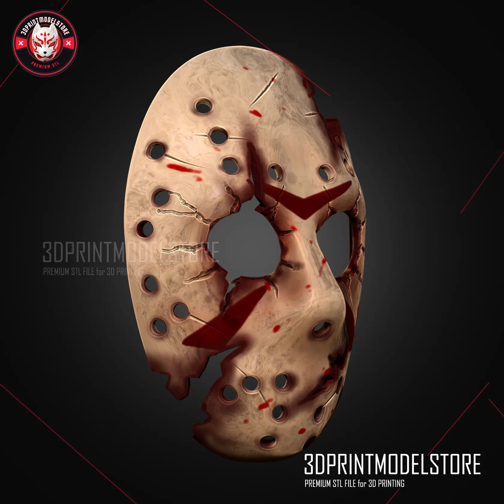 Masca lui Jason Friday The 13th Broken Halloween 3D Print Model