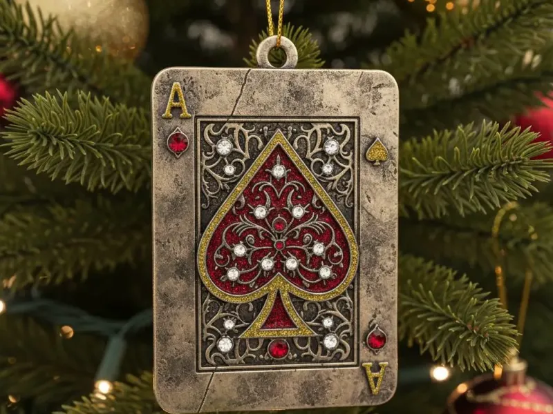 Christmas ornament Poker Card