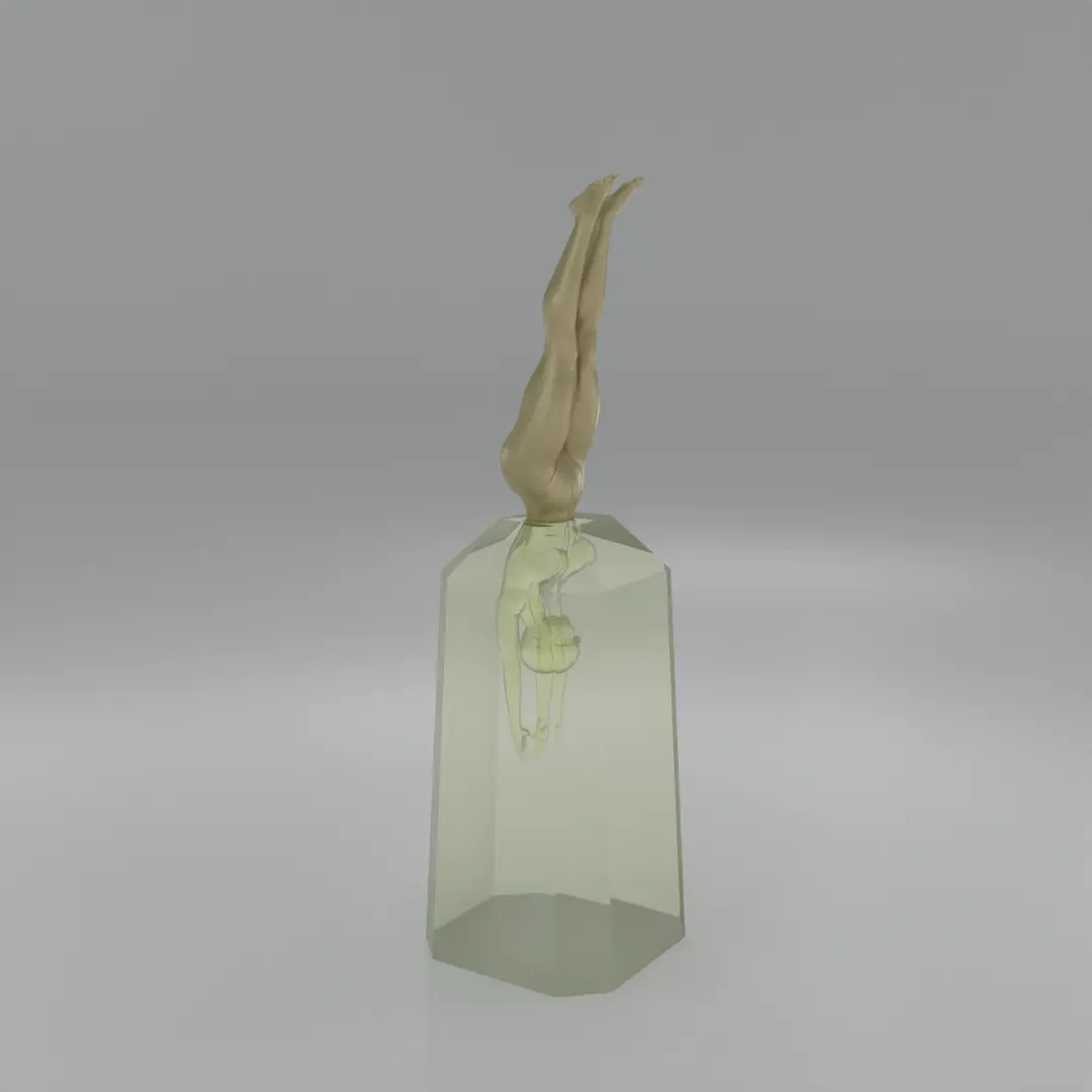 Swimming Pool Diving Jump Sculpture for LED LAMP