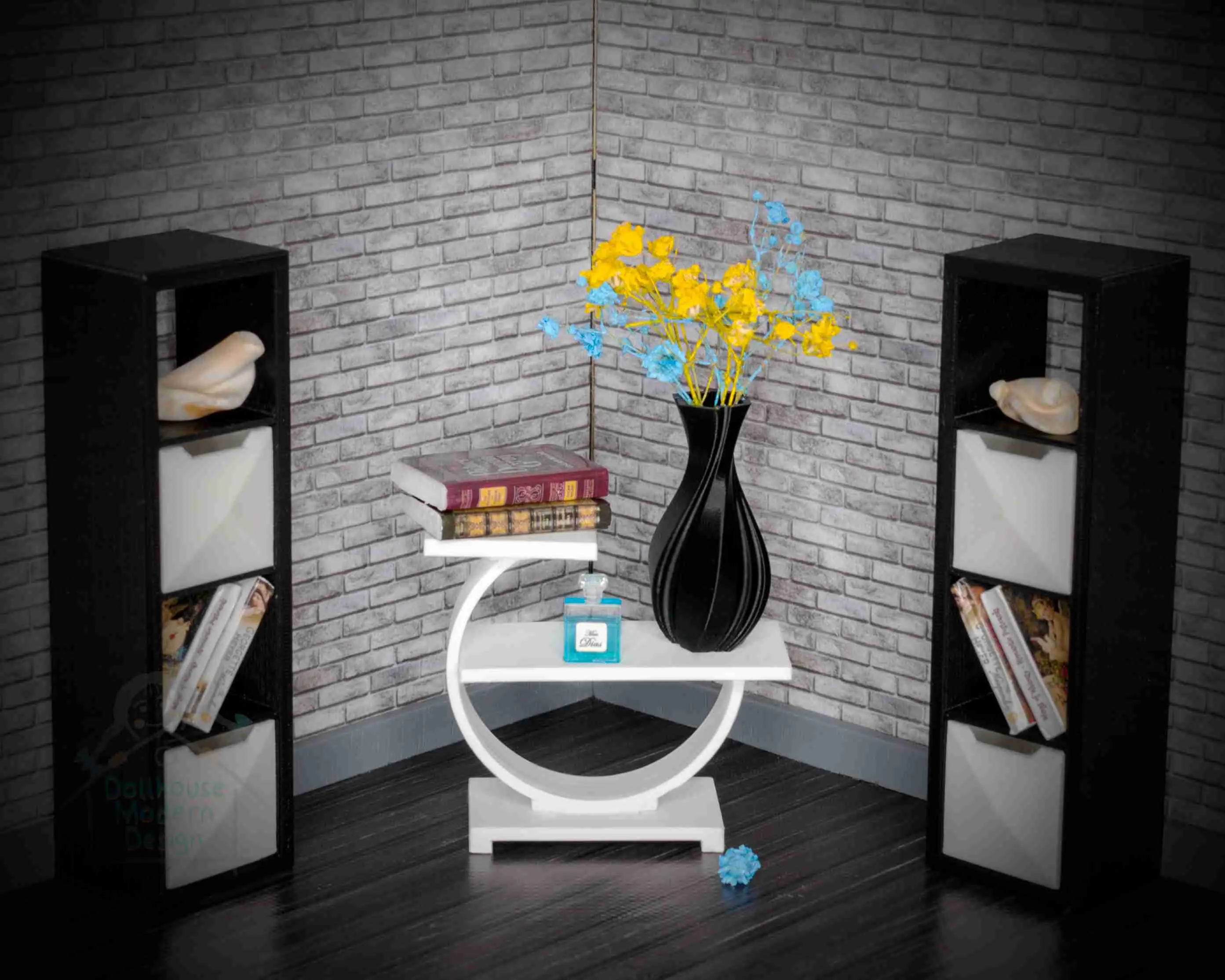 Miniature furniture - 1:12 Scale Two-Tier Side Table