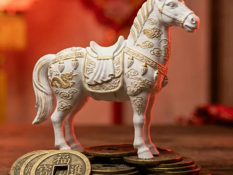 Fortune Horse on Ancient Coins Figurine