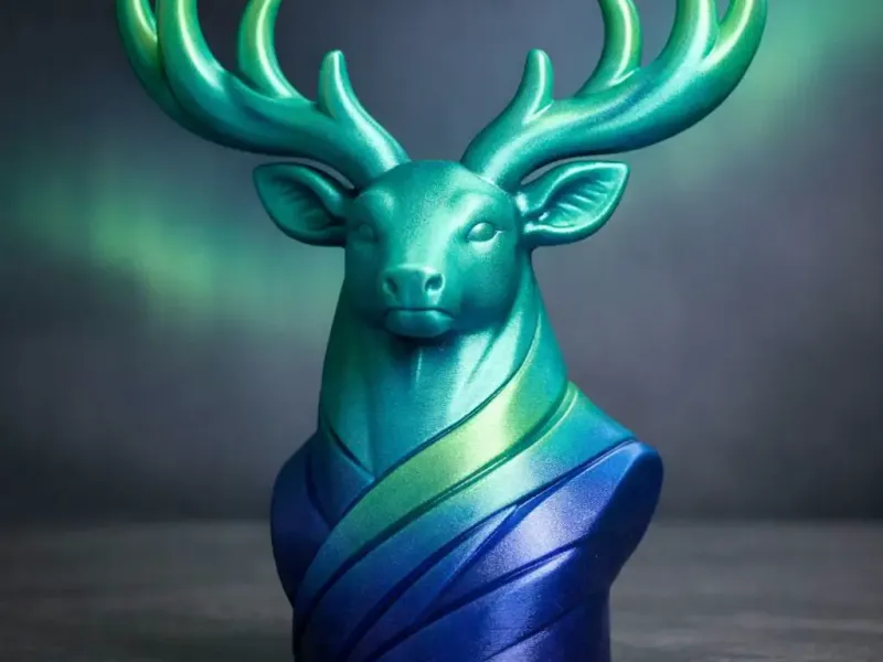 Stag of the Aurora decor sculpture