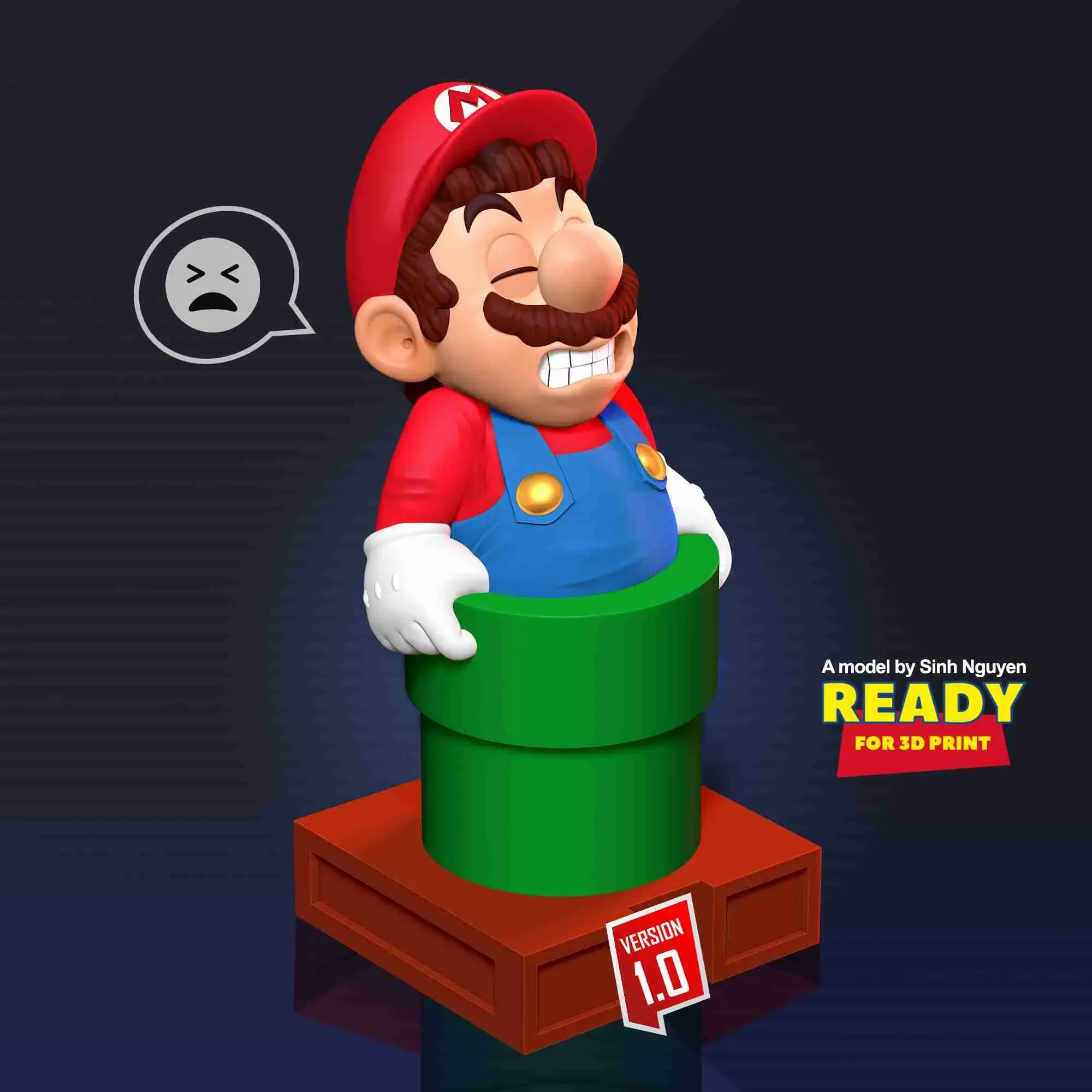 Mario is stuck in a pipe