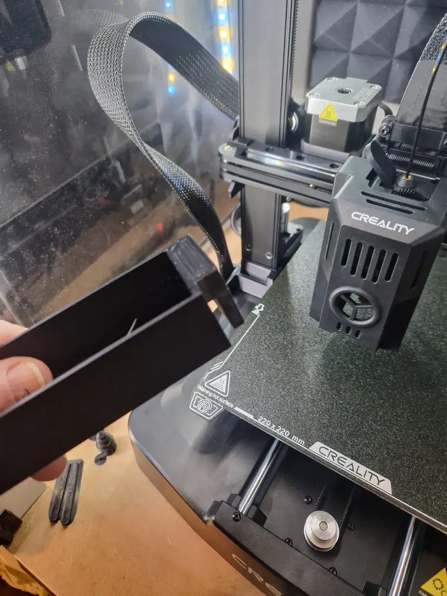Ender-3 V3 KE/SE removable bin, cable holder and lid