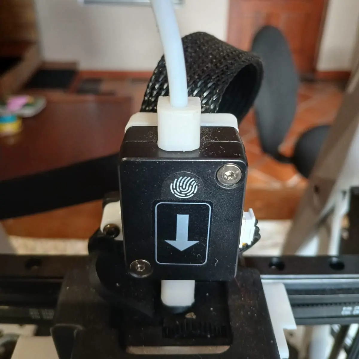 Filament Sensor Relocation Bracket with PTFE tube connection