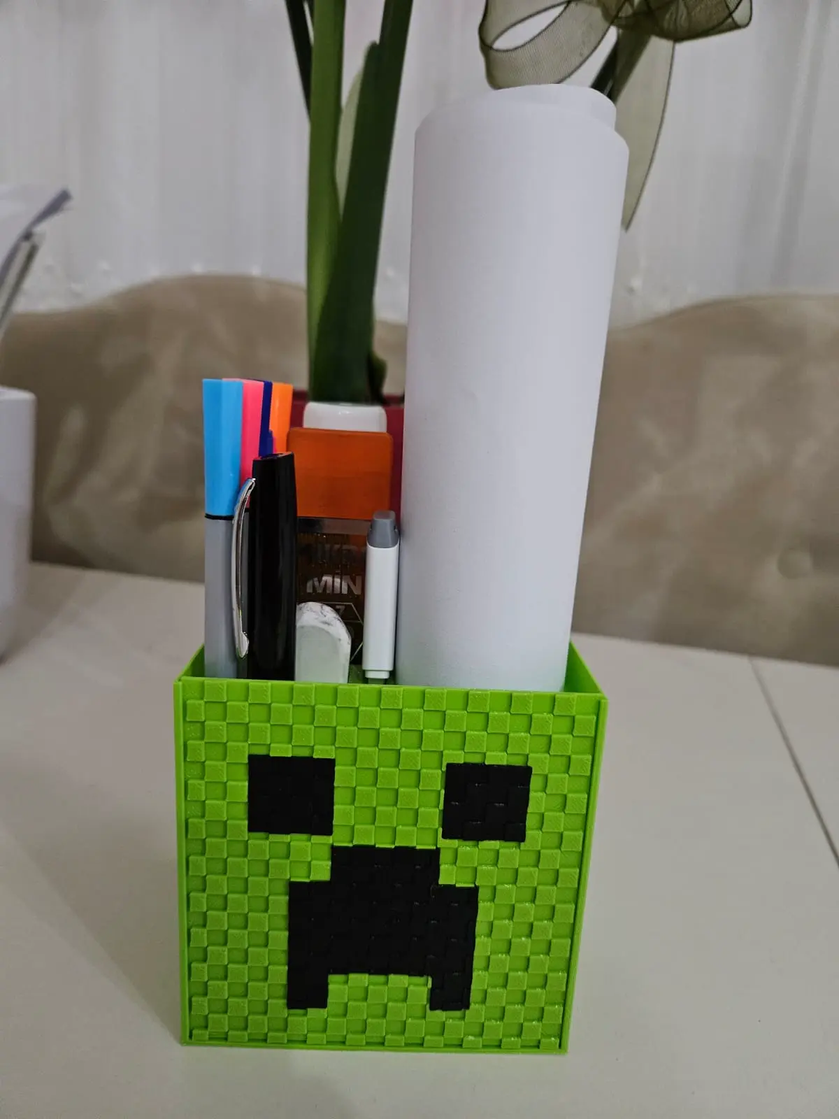 MINECRAFT CAJA DE LÁPICES ENREDADERA - IMPRESORA 3D CAJA DE HERRAMIENTAS