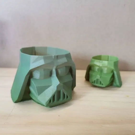 Low-poly Darth Vader planter pot