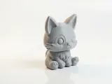Cute Fox Figurine Chibi Animal 3D Printable-3